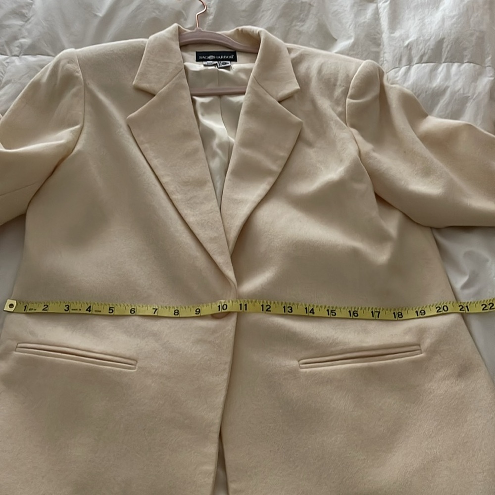 Sag Harbor wool pale yellow classic blazer - Picture 12 of 13